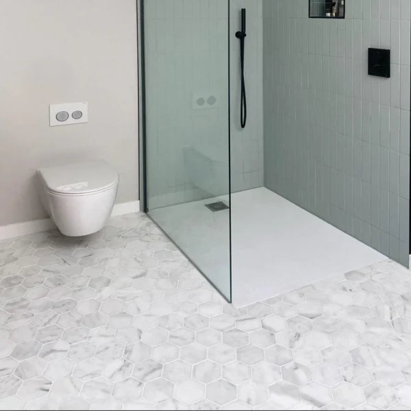 Bianca Carrara Hexagon Marmer