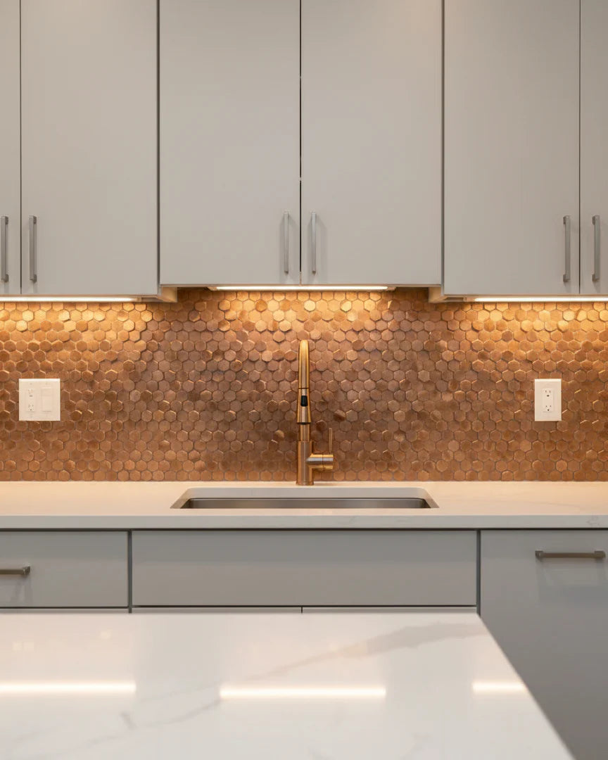 Copper Colonial Hexagon