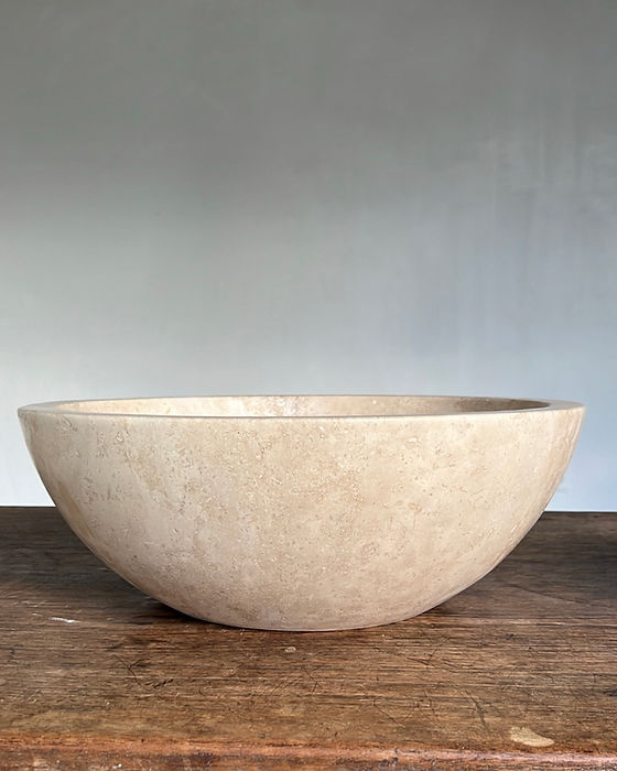 Travertin ronde waskom