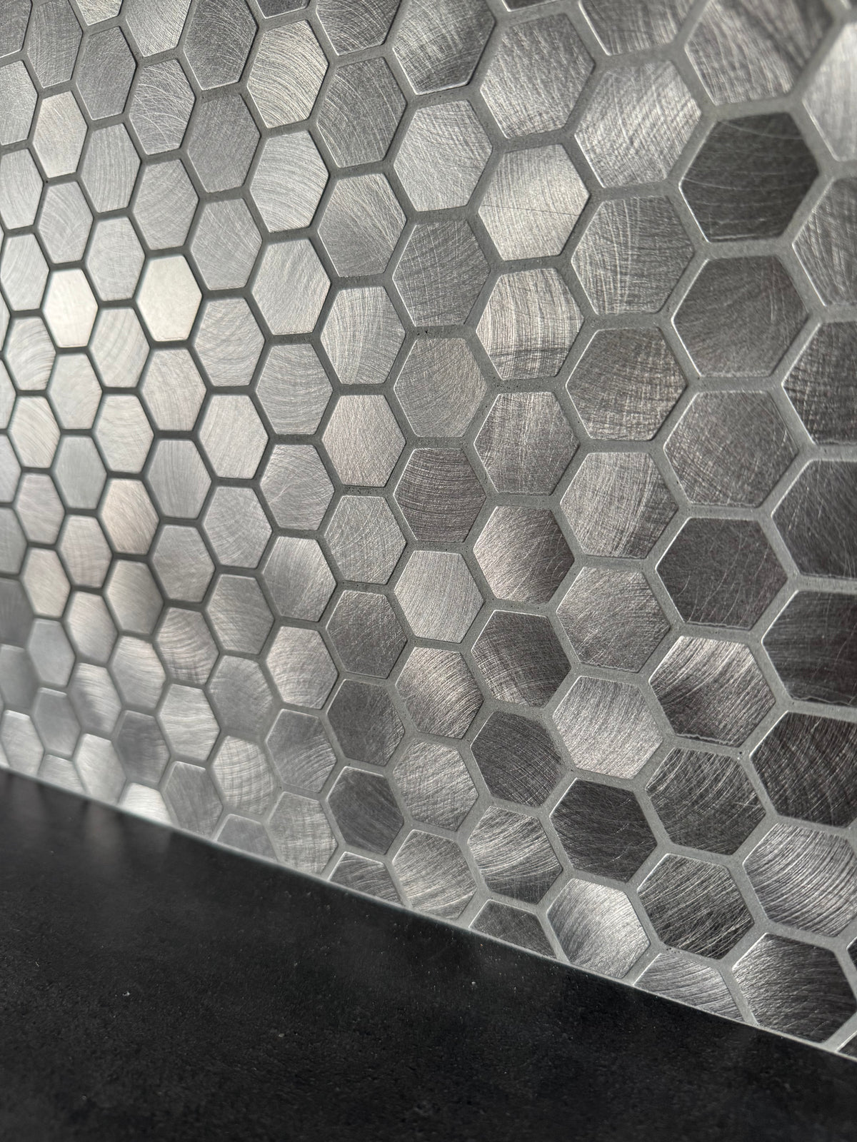 art 730 Reflections Gun Metal Hexagon