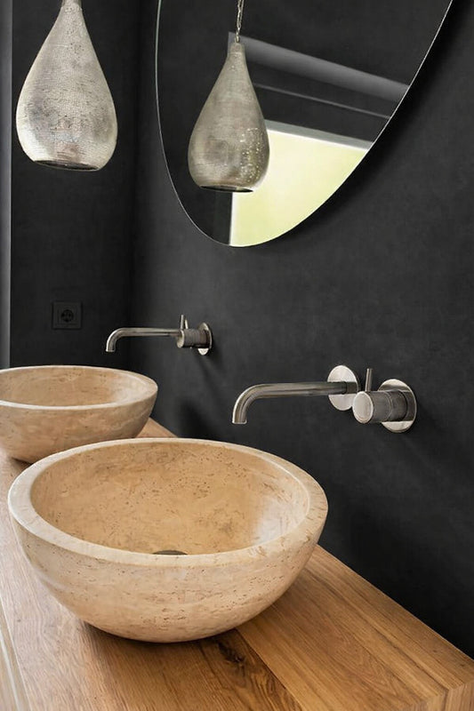 Travertin ronde waskom