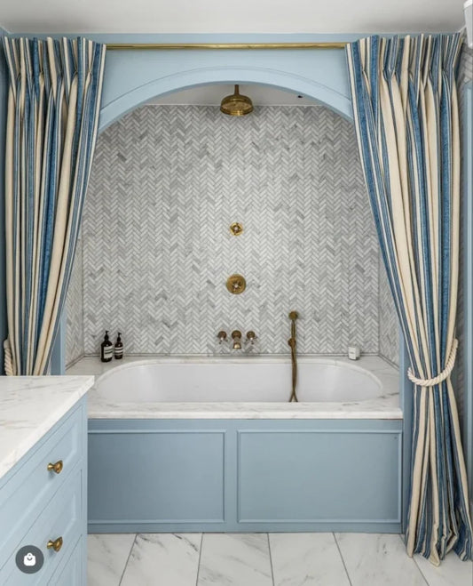 Marble Bianca Carrara Herringbone