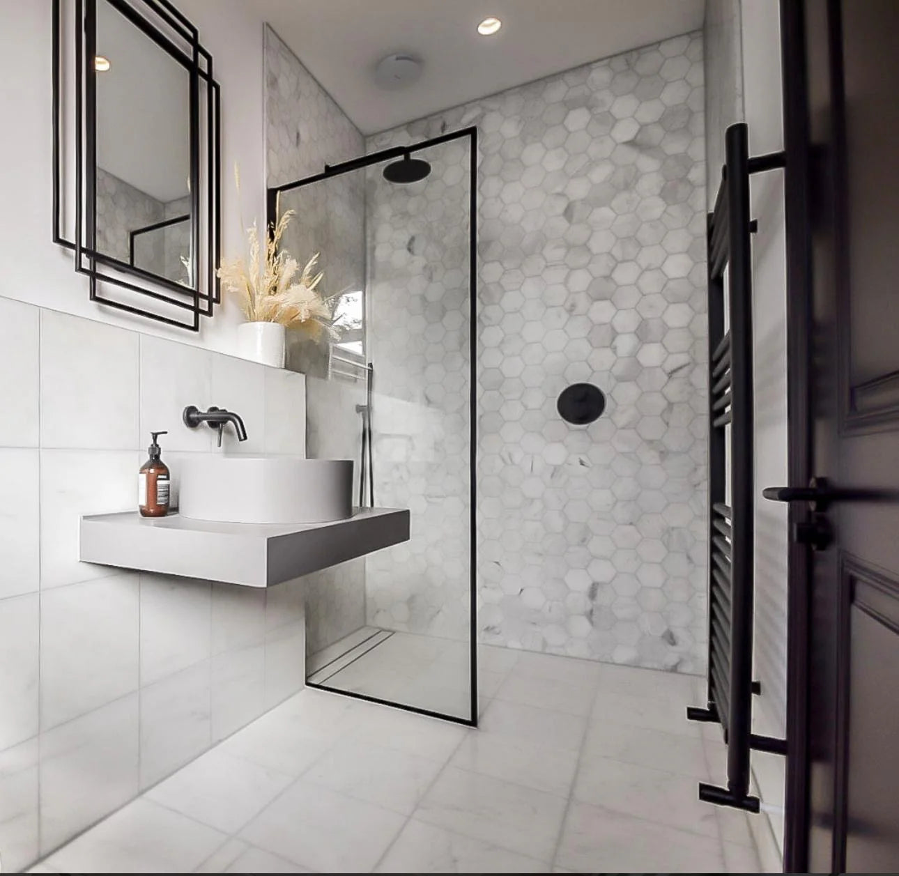 Marmer Hexagon Bianca Carrara