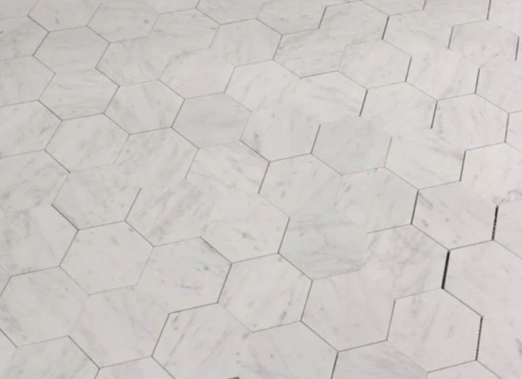 Marmer Hexagon Bianca Carrara