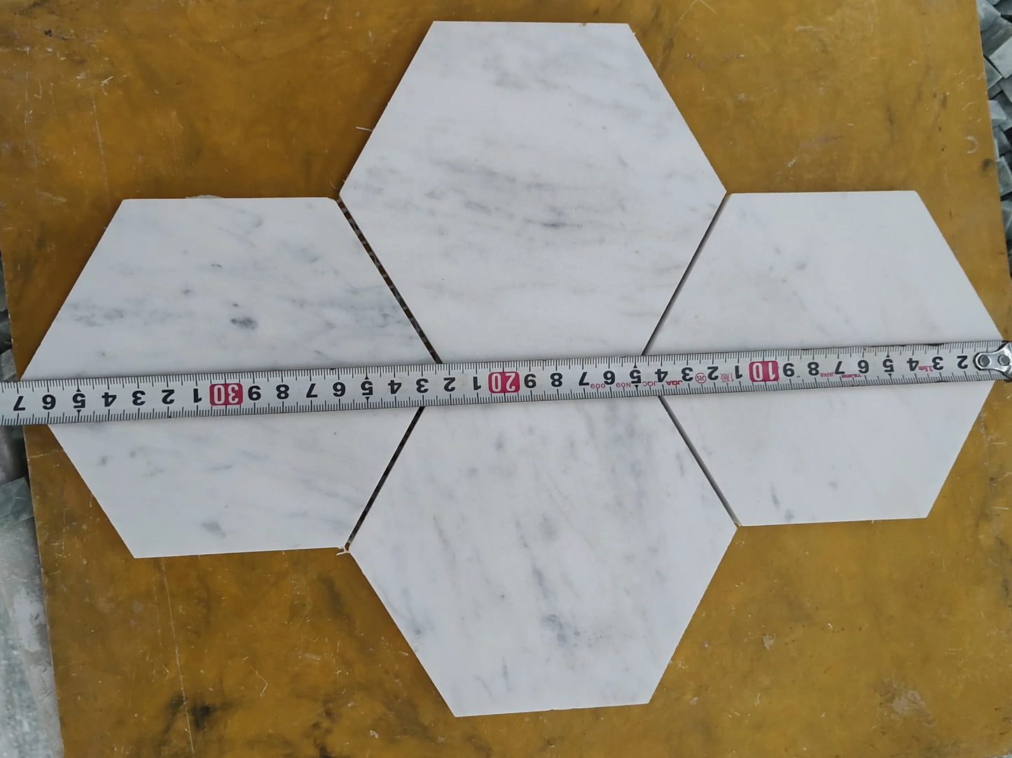 Marmer Hexagon Bianca Carrara