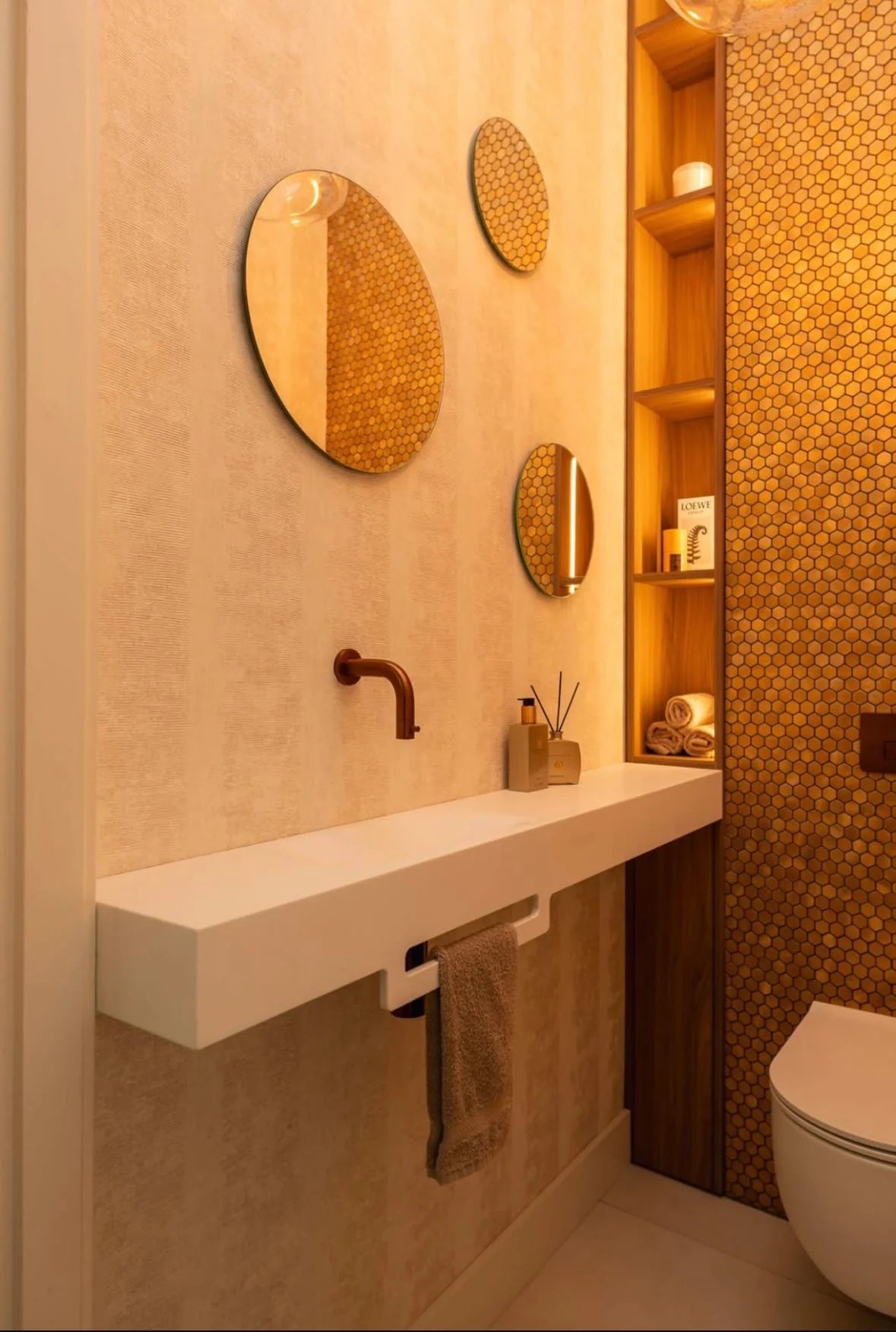 Reflections Copper Hexagon