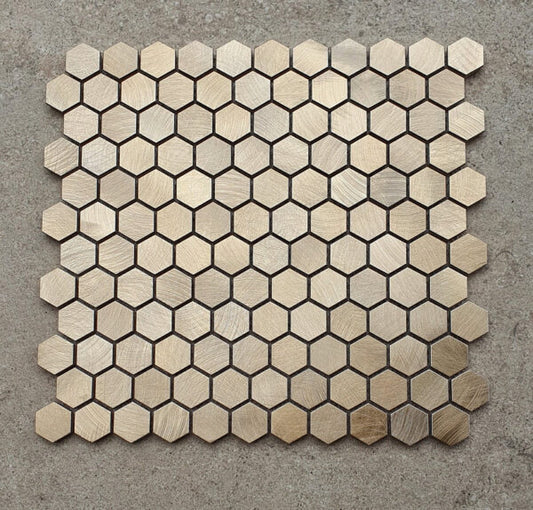 Aluminium Reflections Hexagon Gold