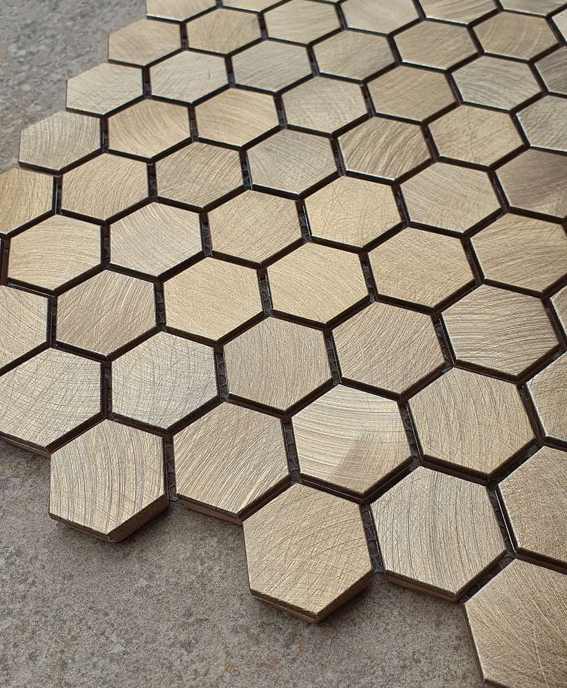 Aluminium Reflections | Hexagon Gold