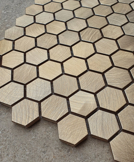 Aluminium Reflections | Hexagon Gold