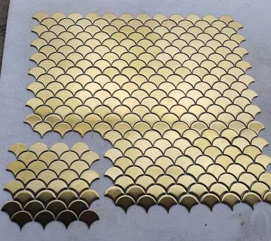 Glasmozaïek Waaier Gold