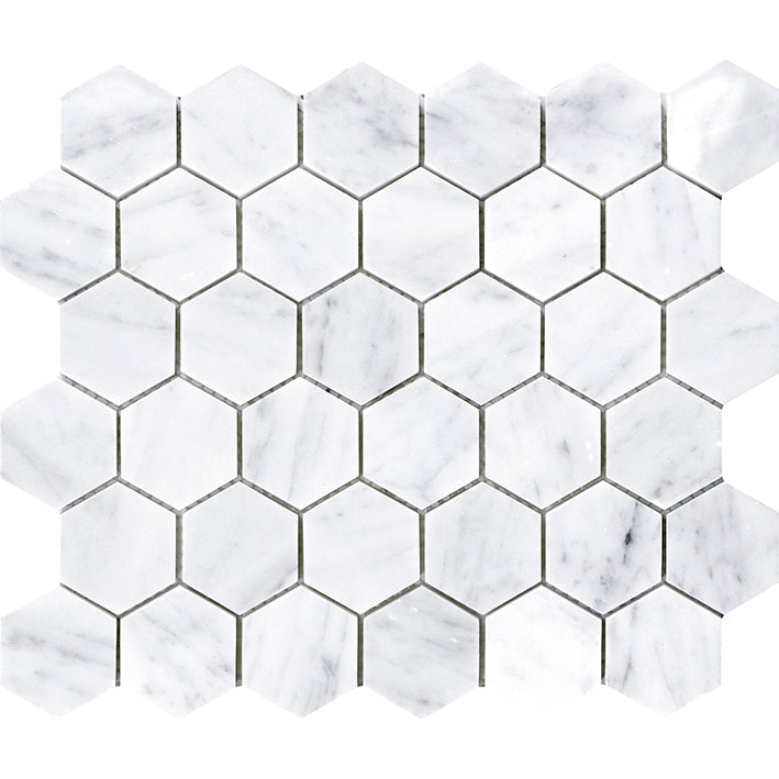 art 720 Marmer Hexagon Bianca Carrara 150mm