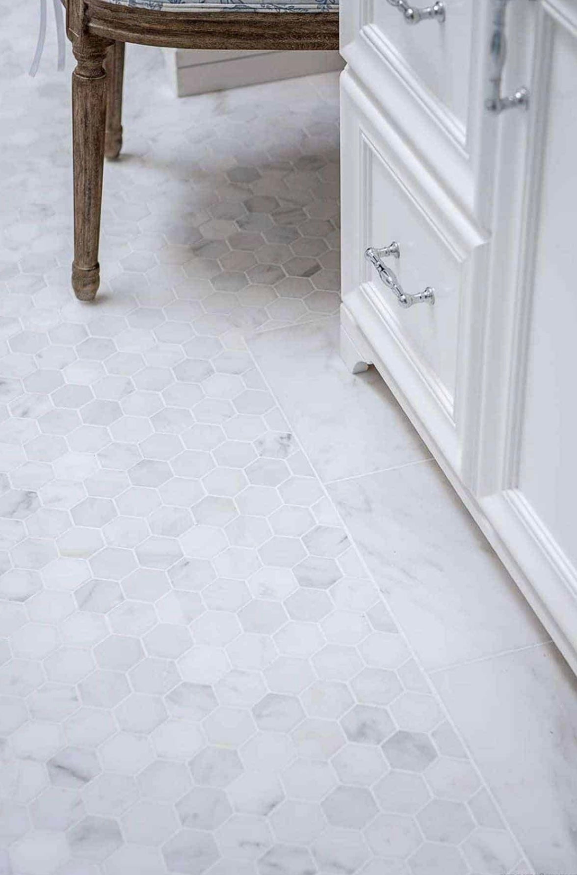 art 720 Marmer Hexagon Bianca Carrara 150mm