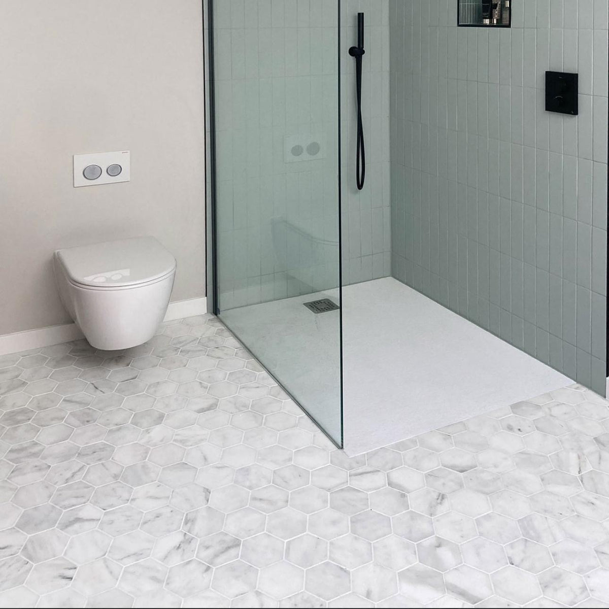 art 720 Marmer Hexagon Bianca Carrara 150mm
