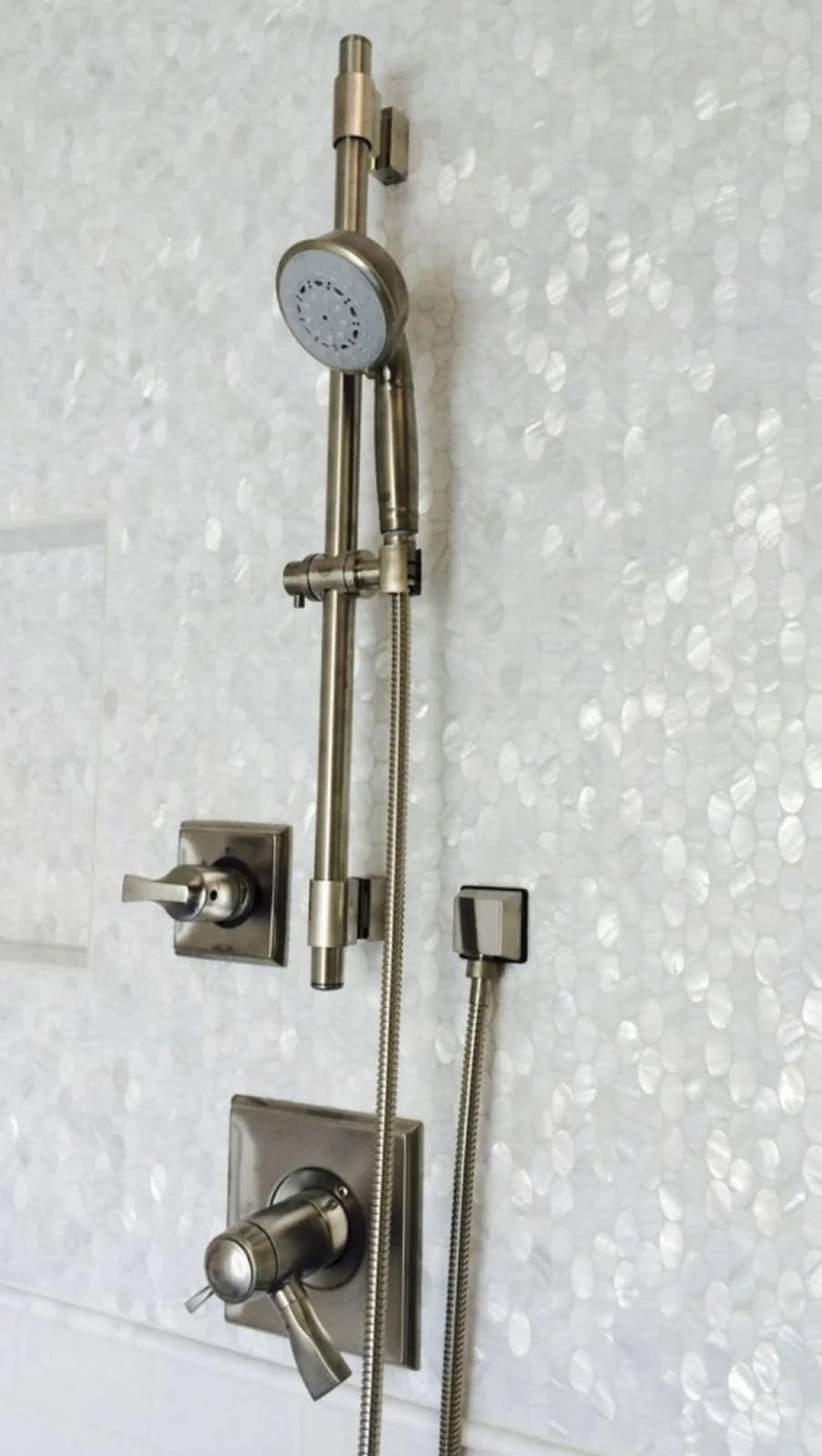 Pearl Shell White Hexagon Schelp