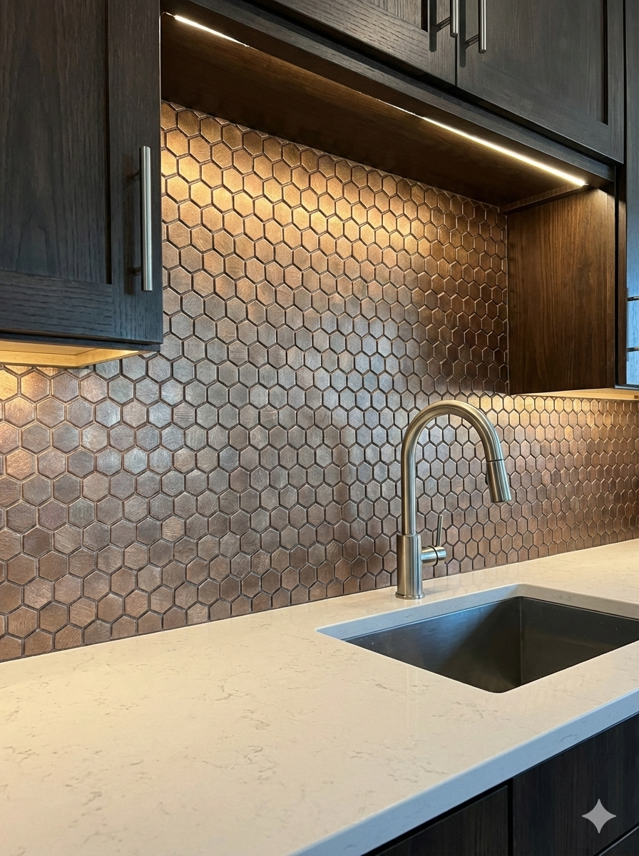 art 734 Reflections Hexagon Bronze