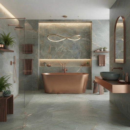 art 785 Natuursteenlook Quartzito Aqua Verde matt | Nexion