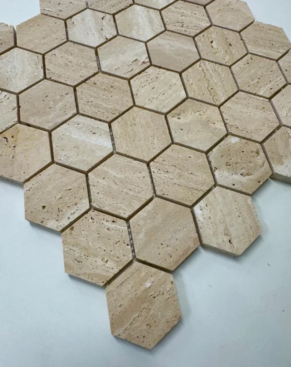 Travertin Hexagon Marmer