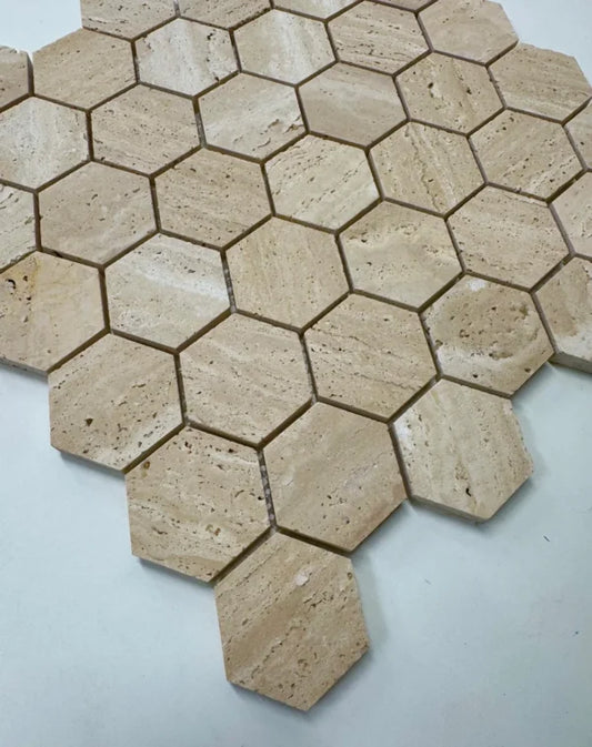 Travertin Hexagon Marmer