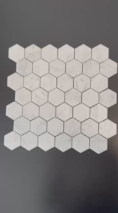 Bianca Carrara Hexagon Marmer