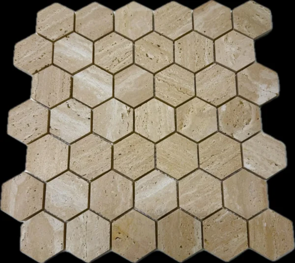 Travertin Hexagon Marmer - Afbeelding 4