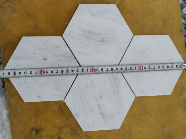 Marmer Hexagon Bianca Carrara - Afbeelding 4