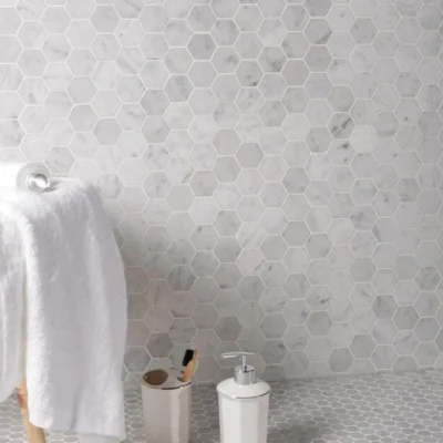 Marmer Hexagon Bianca Carrara
