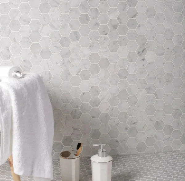 Marmer Hexagon Bianca Carrara