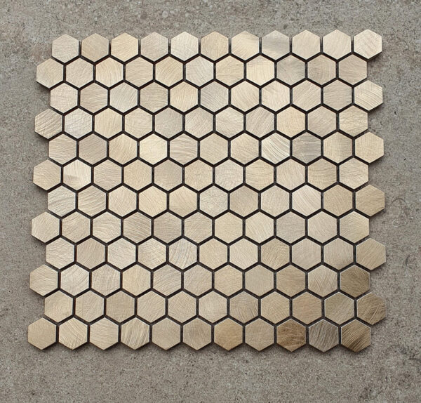 Aluminium Reflections | Hexagon Gold - Afbeelding 3