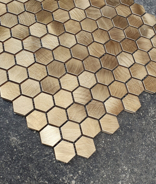 Aluminium Reflections | Hexagon Gold - Afbeelding 2