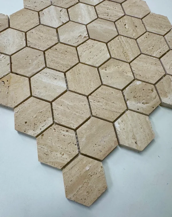 Travertin Hexagon Marmer - Afbeelding 5